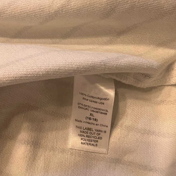 Striped Button-Up Shirt scoop brand size 16 100% cotton - Picture 8 of 9